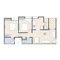 Shubh Elara Charholi 2 BHK Floor Plan Image